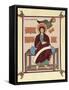 St John the Evangelist from the Lindisfarne (Durha) Gospel Book, C720-null-Framed Stretched Canvas