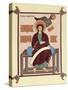 St John the Evangelist from the Lindisfarne (Durha) Gospel Book, C720-null-Stretched Canvas