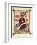 St John the Evangelist from the Lindisfarne (Durha) Gospel Book, C720-null-Framed Giclee Print