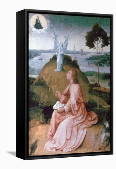 St John the Evangelist on Patmos, 1504-1505-Hieronymus Bosch-Framed Stretched Canvas