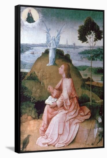 St John the Evangelist on Patmos, 1504-1505-Hieronymus Bosch-Framed Stretched Canvas