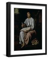 St. John the Evangelist on the Island of Patmos, c.1618-Diego Velazquez-Framed Giclee Print