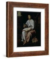 St. John the Evangelist on the Island of Patmos, c.1618-Diego Velazquez-Framed Giclee Print