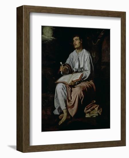 St. John the Evangelist on the Island of Patmos, c.1618-Diego Velazquez-Framed Premium Giclee Print