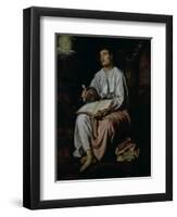 St. John the Evangelist on the Island of Patmos, c.1618-Diego Velazquez-Framed Premium Giclee Print