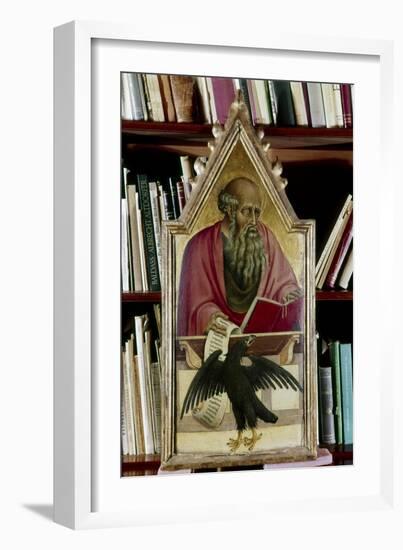 St John the Evangelist shown with his symbol, an eagle, 15th century. Artist: Giovanni di Paolo-Giovanni di Paolo-Framed Giclee Print