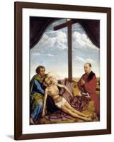 St. John, the Virgin, Dead Christ and Praying Donor-Rogier van der Weyden-Framed Art Print