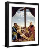 St. John, the Virgin, Dead Christ and Praying Donor-Rogier van der Weyden-Framed Art Print