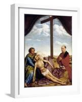 St. John, the Virgin, Dead Christ and Praying Donor-Rogier van der Weyden-Framed Art Print