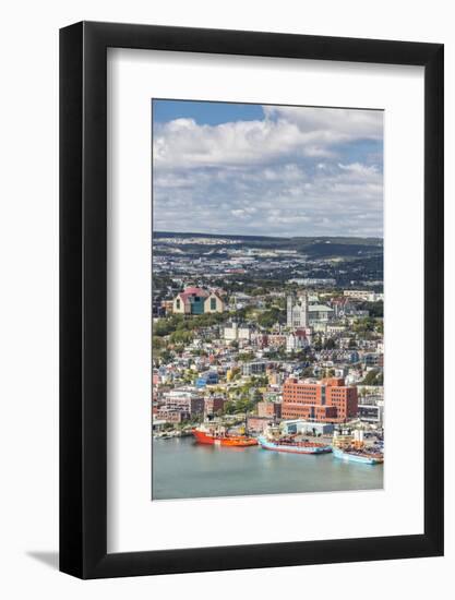 St. Johns Harbour and Downtown Area, St. John'S, Newfoundland, Canada, North America-Michael Nolan-Framed Photographic Print