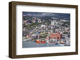 St. Johns Harbour and Downtown Area, St. John'S, Newfoundland, Canada, North America-Michael Nolan-Framed Photographic Print