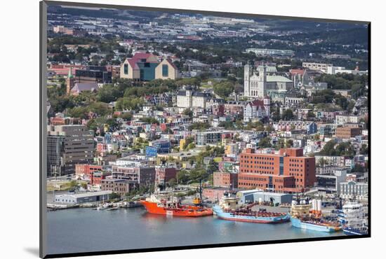 St. Johns Harbour and Downtown Area, St. John'S, Newfoundland, Canada, North America-Michael Nolan-Mounted Photographic Print