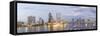 St. Johns River and Jacksonville Florida skyline at twilight, Jacksonville, Florida-Richard & Susan Day-Framed Stretched Canvas