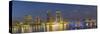 St. Johns River and Jacksonville skyline at twilight. Jacksonville, Florida.-Richard & Susan Day-Stretched Canvas