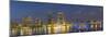 St. Johns River and Jacksonville skyline at twilight. Jacksonville, Florida.-Richard & Susan Day-Mounted Photographic Print