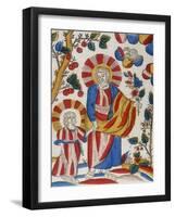 St Joseph and Jesus, His Son, Walking Hand-In-Hand, 18th Century-null-Framed Giclee Print