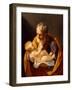 St. Joseph and the Christ Child, 1634-40 (Oil on Canvas)-Guido Reni-Framed Giclee Print