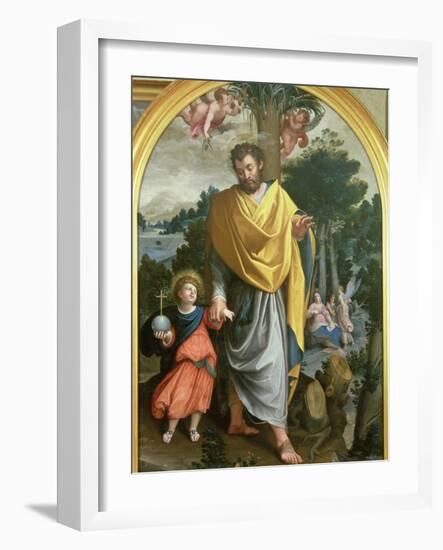 St. Joseph Leading the Infant Christ-Juan Sanchez Cotan-Framed Premium Giclee Print