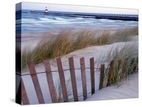 St. Joseph Lighthouse on Lake Michigan, Berrien County, Michigan, USA-Brent Bergherm-Stretched Canvas