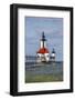 St. Joseph North Pier Lighthouses. St. Joseph, Michigan, USA.-Richard & Susan Day-Framed Photographic Print