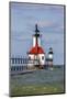 St. Joseph North Pier Lighthouses. St. Joseph, Michigan, USA.-Richard & Susan Day-Mounted Photographic Print