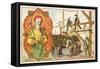 St Joseph, Patron Saint of Carpenters and Roofers-null-Framed Stretched Canvas