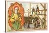 St Joseph, Patron Saint of Carpenters and Roofers-null-Stretched Canvas