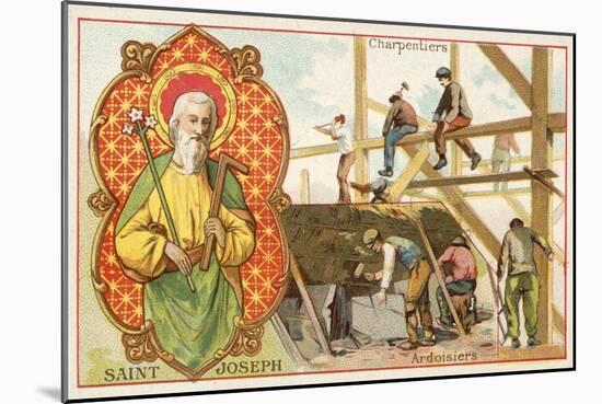 St Joseph, Patron Saint of Carpenters and Roofers-null-Mounted Giclee Print