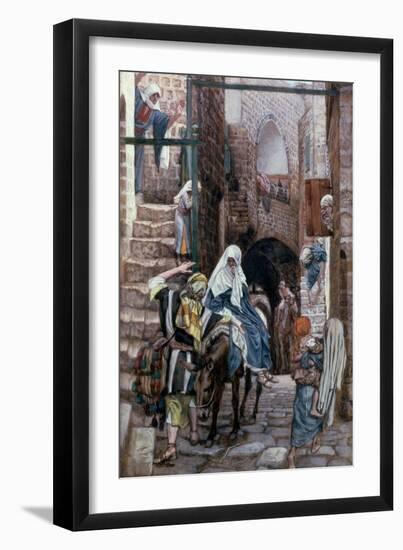 St. Joseph Seeks Lodging in Bethlehem, Illustration for 'The Life of Christ', C.1886-94-James Tissot-Framed Giclee Print
