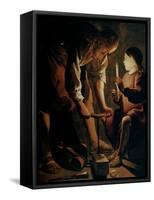 St. Joseph, the Carpenter-Georges de La Tour-Framed Stretched Canvas