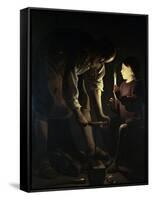 St. Joseph the Carpenter-Georges de La Tour-Framed Stretched Canvas