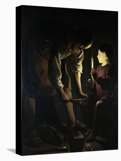 St. Joseph the Carpenter-Georges de La Tour-Stretched Canvas