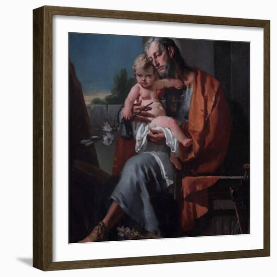 St. Joseph with the Child-Giambattista Tiepolo-Framed Giclee Print