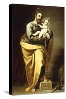 St Joseph with the Infant Christ-Alonso Cano-Stretched Canvas