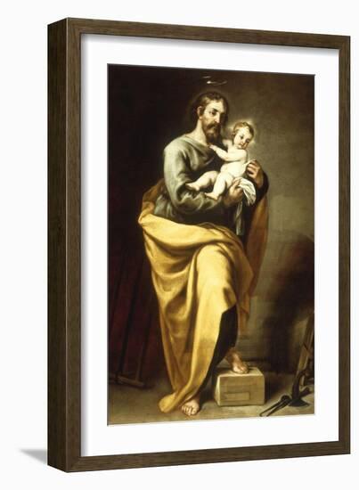 St Joseph with the Infant Christ-Alonso Cano-Framed Giclee Print