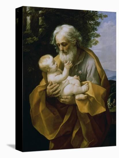 St. Joseph with the Jesus Child-Guido Reni-Stretched Canvas