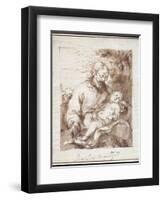 St. Joseph with the Sleeping Christ Child-Bartolome Esteban Murillo-Framed Giclee Print