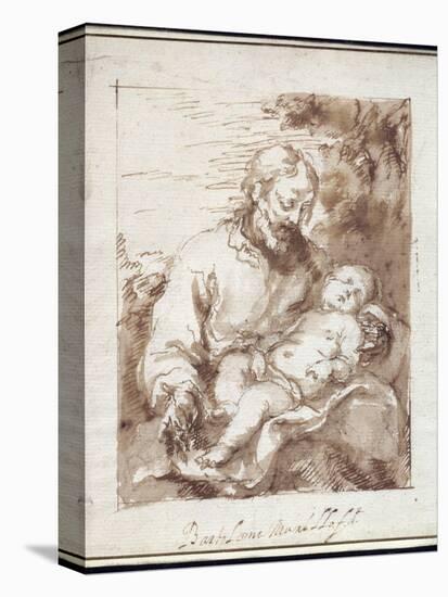 St. Joseph with the Sleeping Christ Child-Bartolome Esteban Murillo-Stretched Canvas
