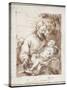 St. Joseph with the Sleeping Christ Child-Bartolome Esteban Murillo-Stretched Canvas