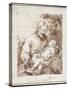 St. Joseph with the Sleeping Christ Child-Bartolome Esteban Murillo-Stretched Canvas