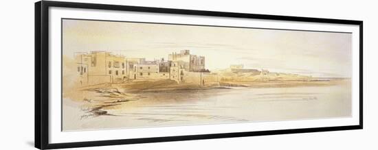St Julian's Bay, Malta, 1866 (Pen and Brown Ink with Graphite and Watercolours on Off-White Paper)-Edward Lear-Framed Giclee Print