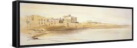 St Julian's Bay, Malta, 1866 (Pen and Brown Ink with Graphite and Watercolours on Off-White Paper)-Edward Lear-Framed Stretched Canvas