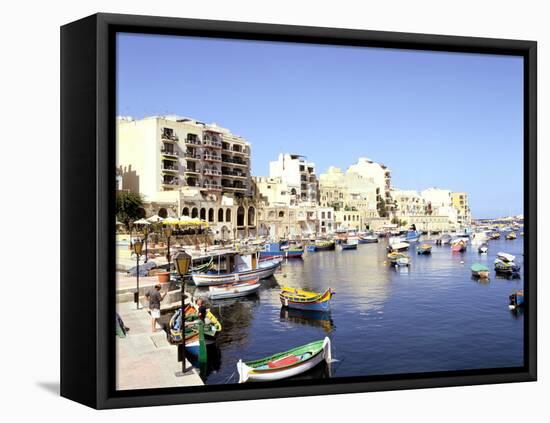 St Julians Bay, Malta-Peter Thompson-Framed Stretched Canvas