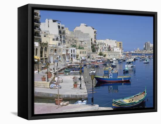 St Julians Bay, Malta-Peter Thompson-Framed Stretched Canvas