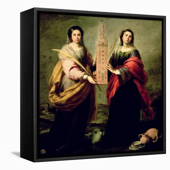 St. Justina and St. Rufina, 1675-Bartolome Esteban Murillo-Framed Stretched Canvas