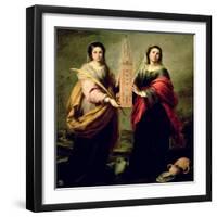 St. Justina and St. Rufina, 1675-Bartolome Esteban Murillo-Framed Giclee Print