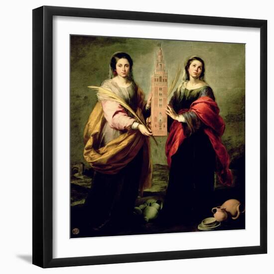 St. Justina and St. Rufina, 1675-Bartolome Esteban Murillo-Framed Giclee Print