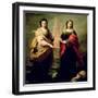 St. Justina and St. Rufina, 1675-Bartolome Esteban Murillo-Framed Giclee Print