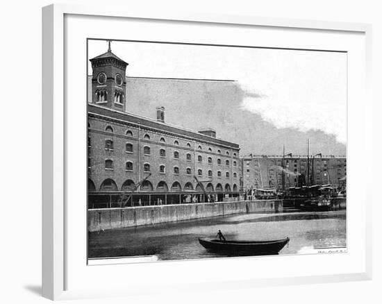 St Katharine's Dock, 1902-null-Framed Photographic Print