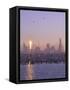 St. Kilda Harbour and Melbourne Skyline, Melbourne, Victoria, Australia, Pacific-Jochen Schlenker-Framed Stretched Canvas